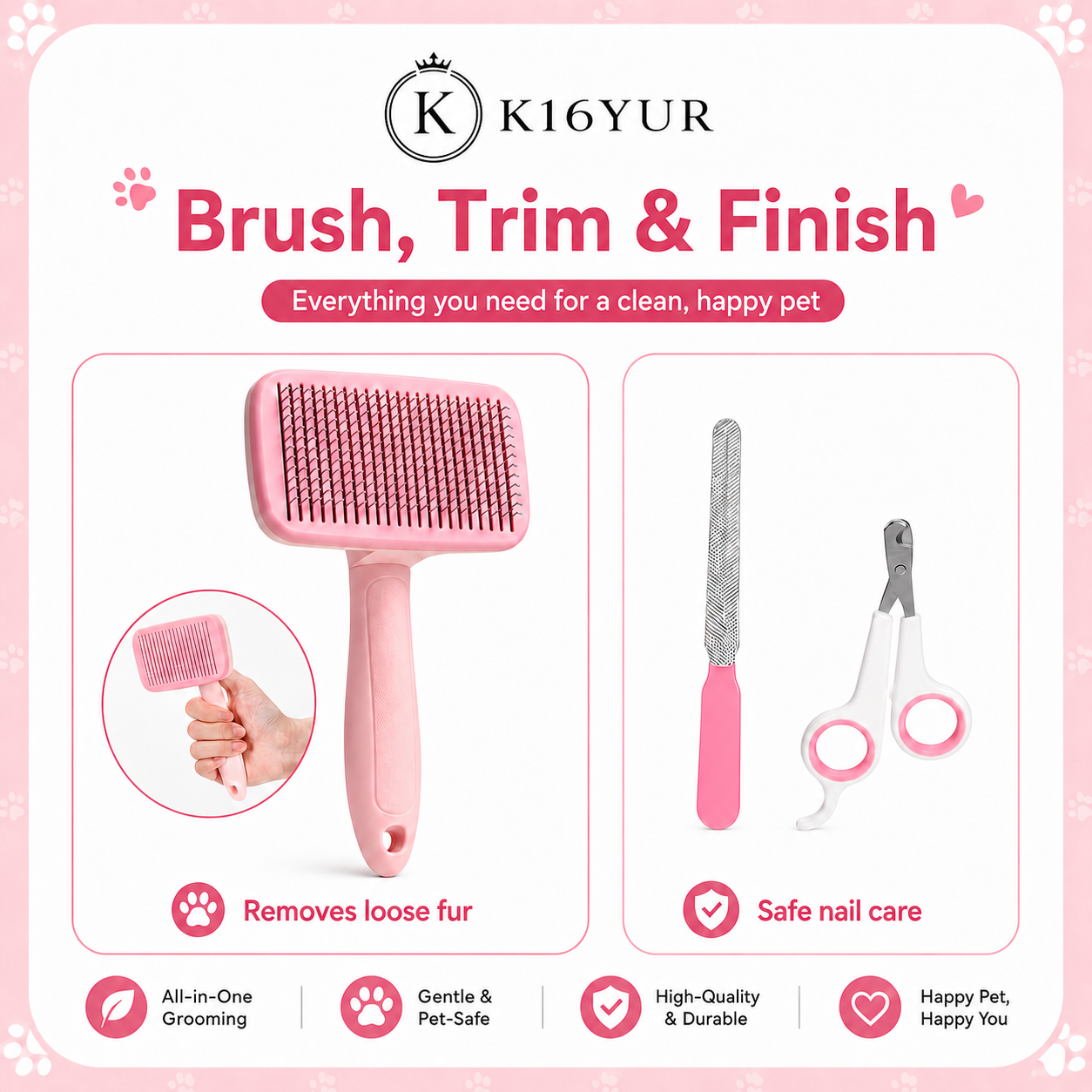 8-In-1 Pet Grooming Kit