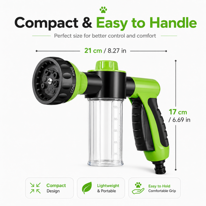 Dog Wash Sprayer Kit — 8 Spray Patterns & Built-In Soap Dispenser